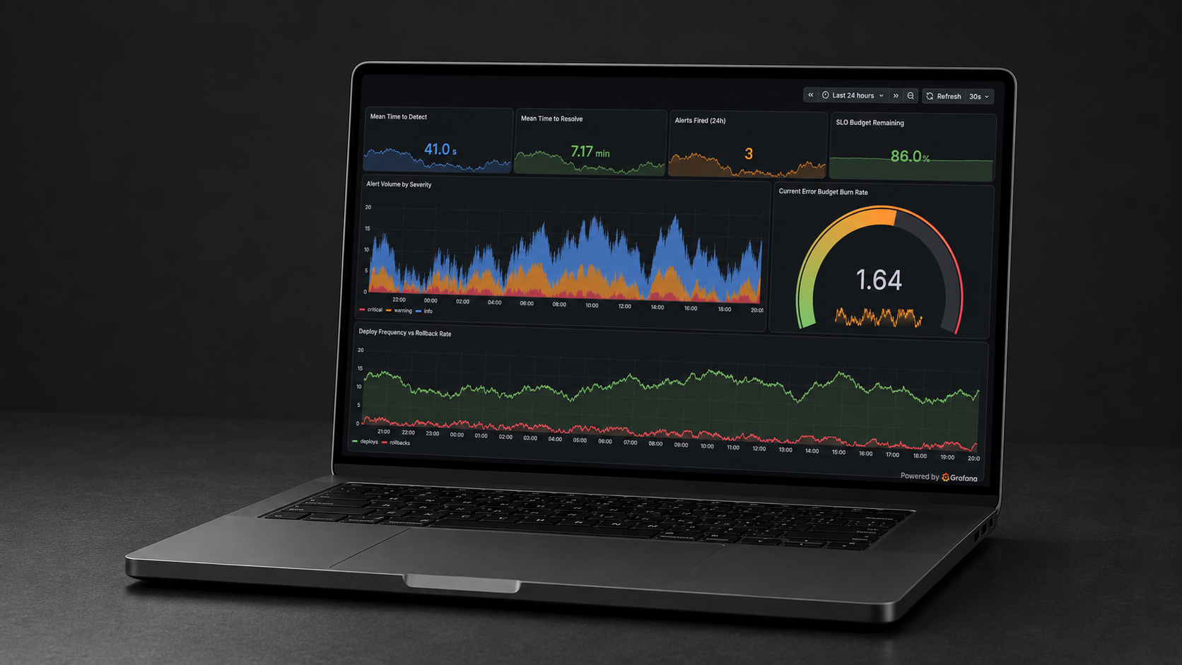 Alerting and incident overview dashboard in Grafana