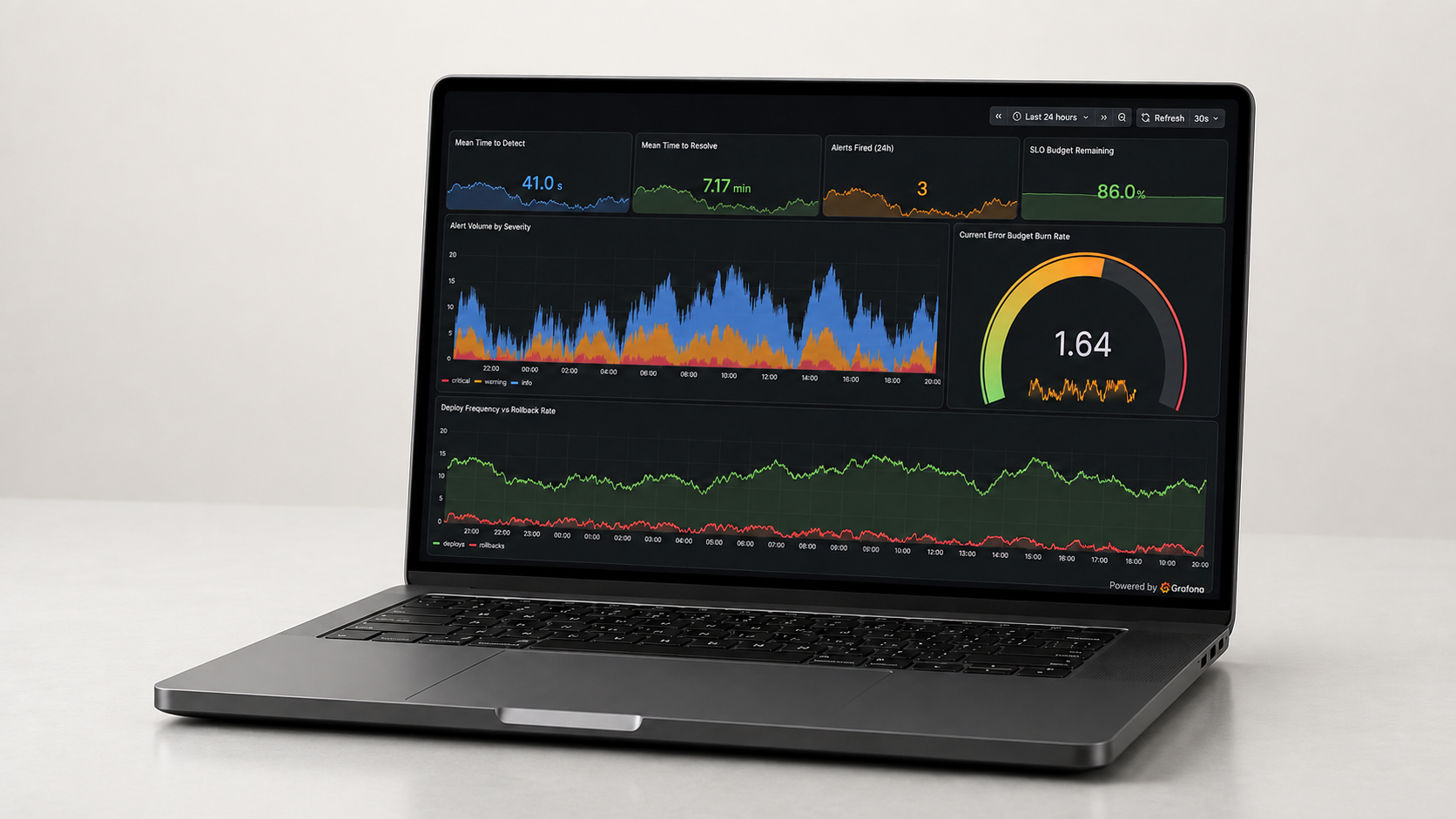 Alerting and incident overview dashboard in Grafana